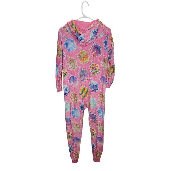 Children’s Place Pink Unicorn Fleece One Piece XL 14 - Picture 2 of 4